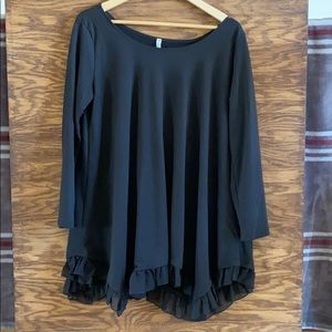 Black long sleeve maternity top